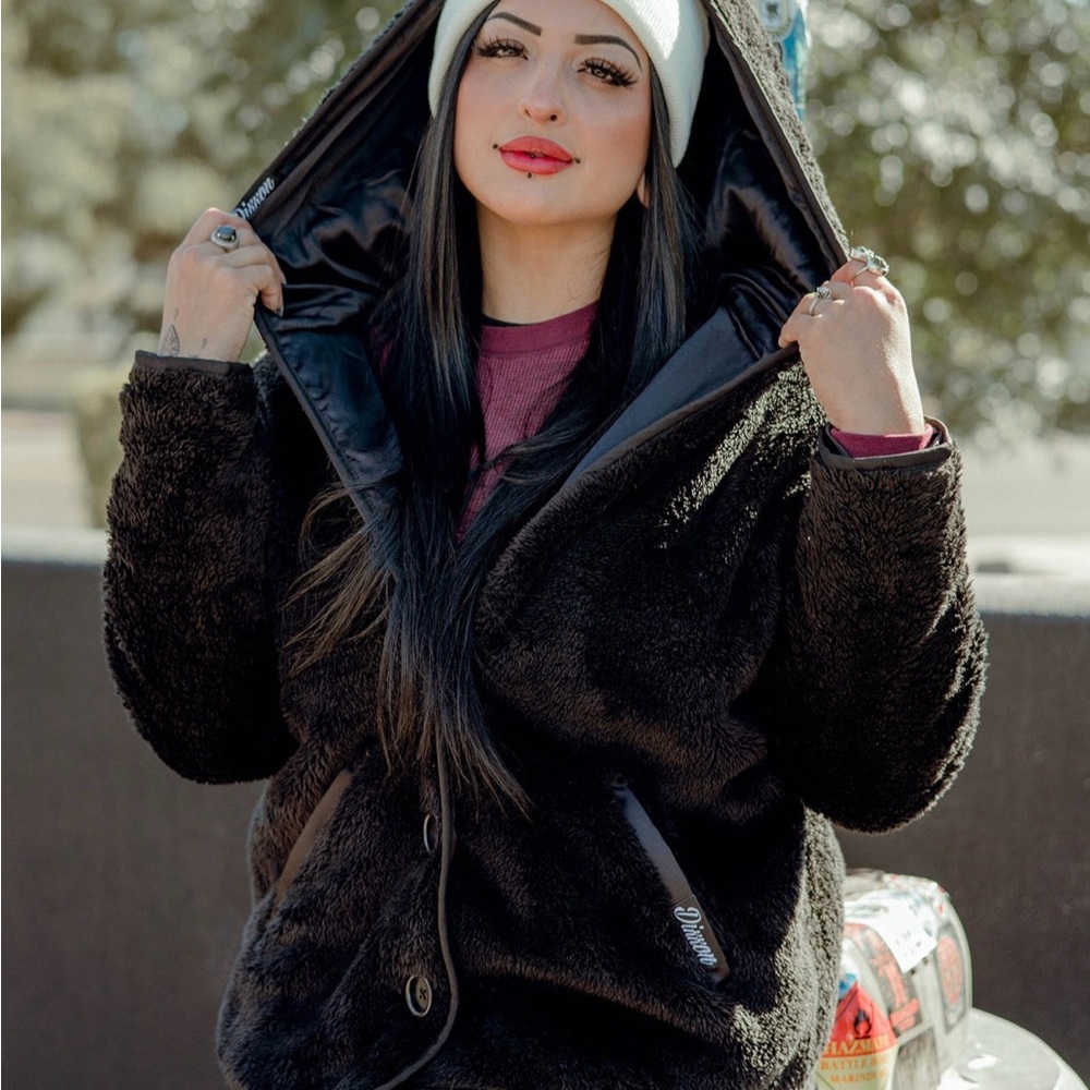 SOLD OUT Dixxon Flannel BLACK Sherpa Cardigan Medium